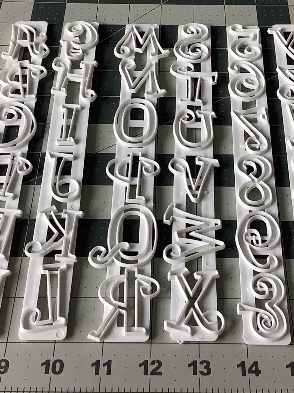 Fondant Alphabet & Number Cutter Set – Script Letters & Numbers – Cake Decoratin